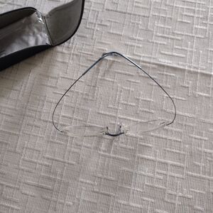 Silhouette 7700 40 6054 Titanium Blue Rimless Eyeglasses Frames + Case